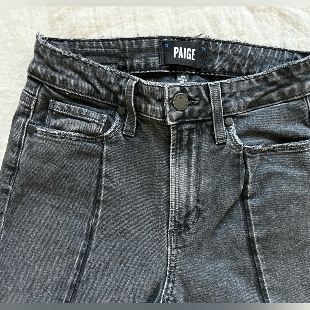 Paige: Black Denim Jeans